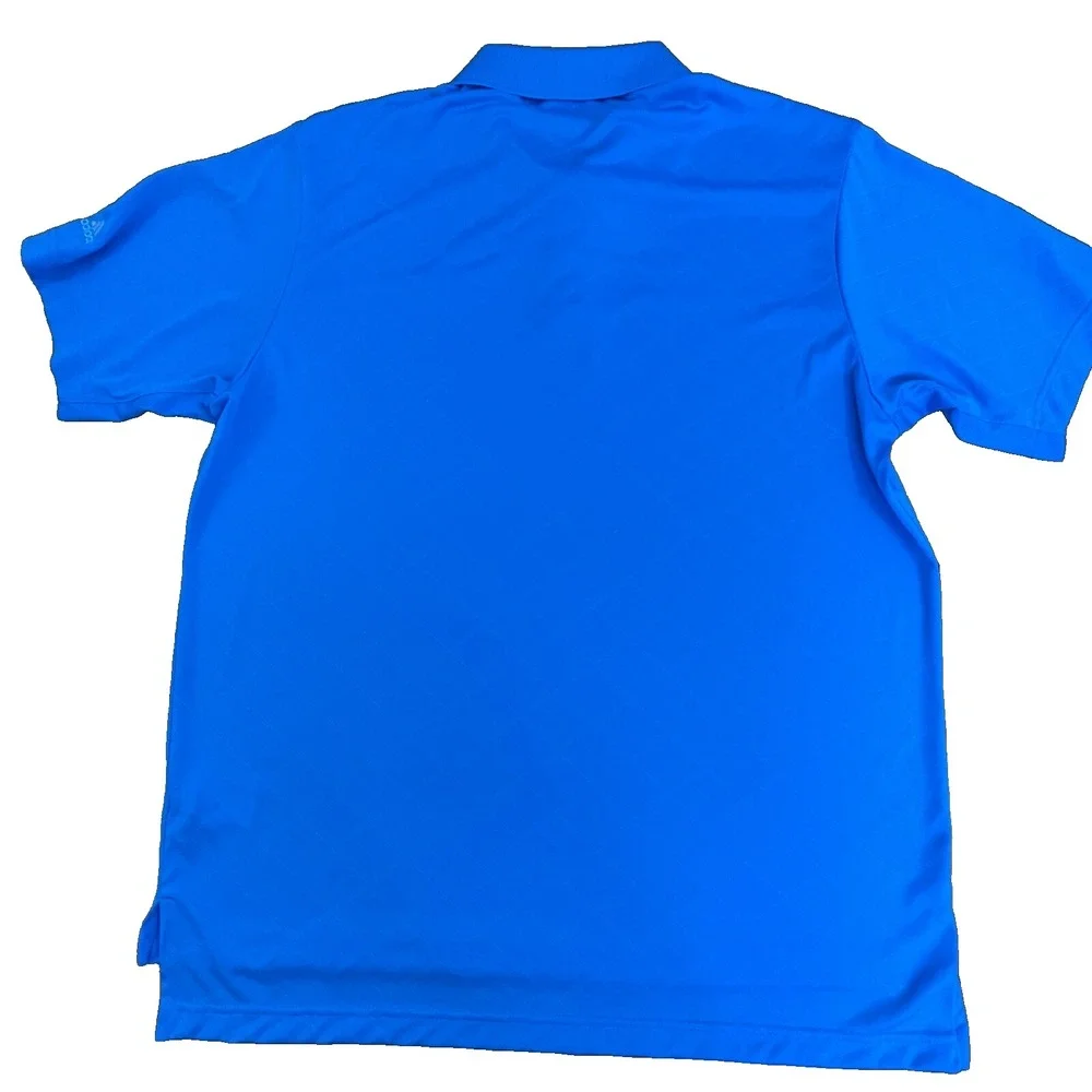 Adidas Polo Golf Shirt Climacool Mens Large Short Sleeve Blue Casual Stretch